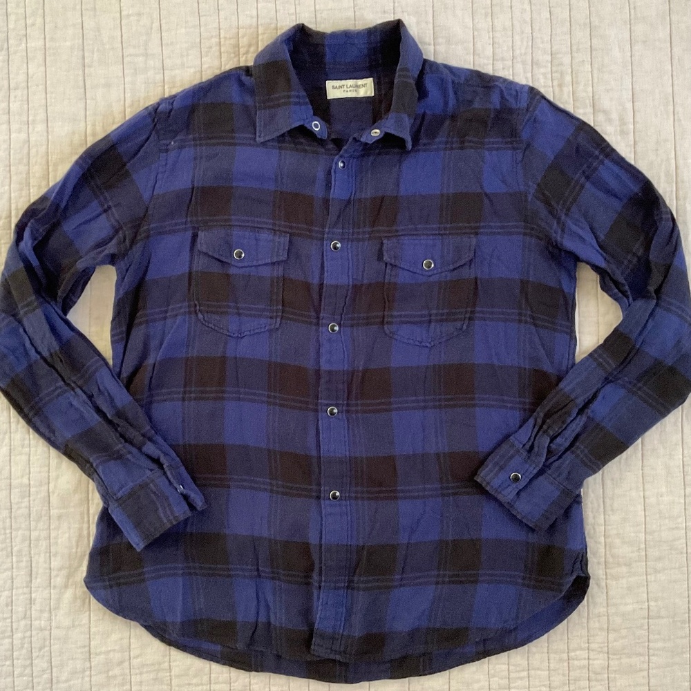 Saint Laurent Buffalo Check Flannel Shirt
